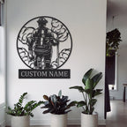 Personalized Firefighter Metal Sign – Custom Engraved with Name, Badge Number or "Proud Firefighter", Honoring Service for Home or Station 4937472 - DiyGiftly