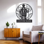 Personalized Firefighter Metal Sign – Custom Engraved with Name, Badge Number or "Proud Firefighter", Honoring Service for Home or Station 4937472 - DiyGiftly