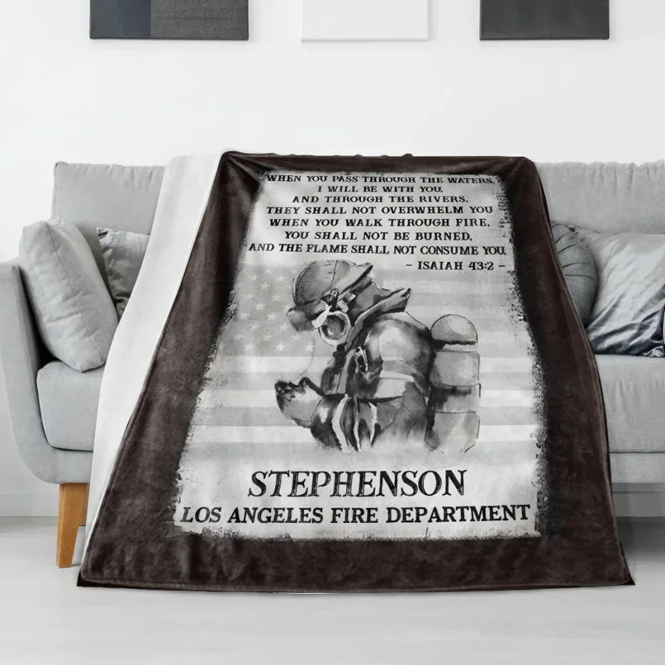 Personalized Firefighter Prayer Customized Blanket 750599 - M - DiyGiftly