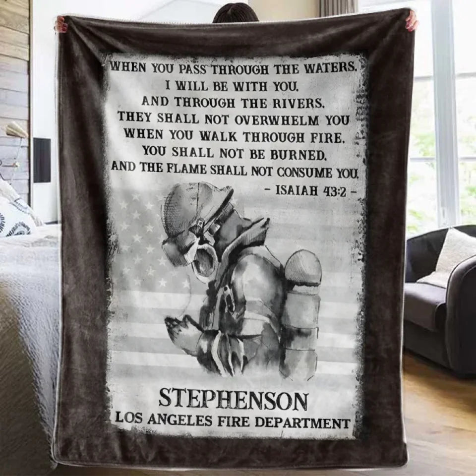 Personalized Firefighter Prayer Customized Blanket 750599 - M - DiyGiftly