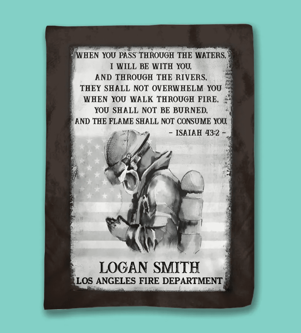 Personalized Firefighter Prayer Customized Blanket 750599 - M - DiyGiftly
