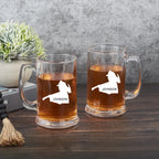 Personalized Firefighter Silhouette Axe Design Name Badge Numbered Beer Mug with Handle Birthday Fire Station Party Appreciation Gift for Firefighters 1030487 - DiyGiftly