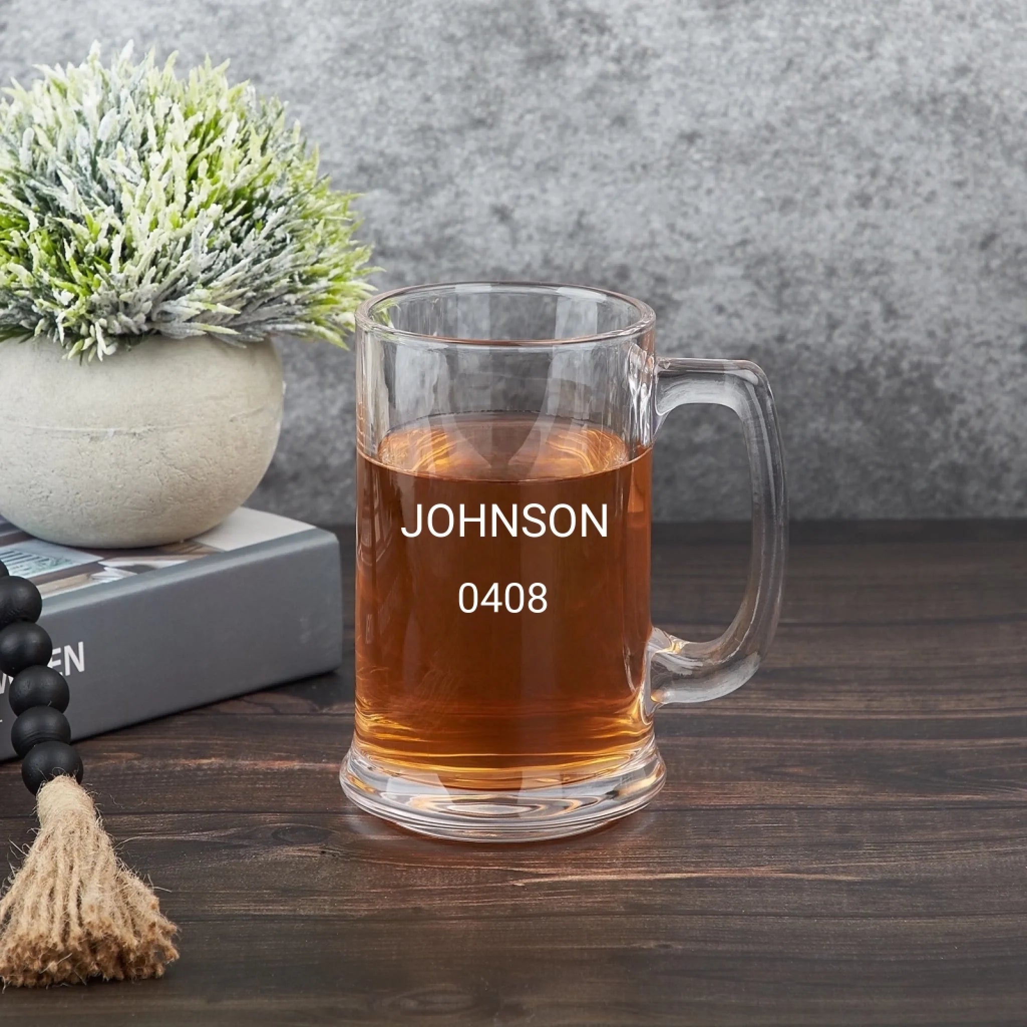 Personalized Firefighter Silhouette Axe Design Name Badge Numbered Beer Mug with Handle Birthday Fire Station Party Appreciation Gift for Firefighters 1030487 - DiyGiftly