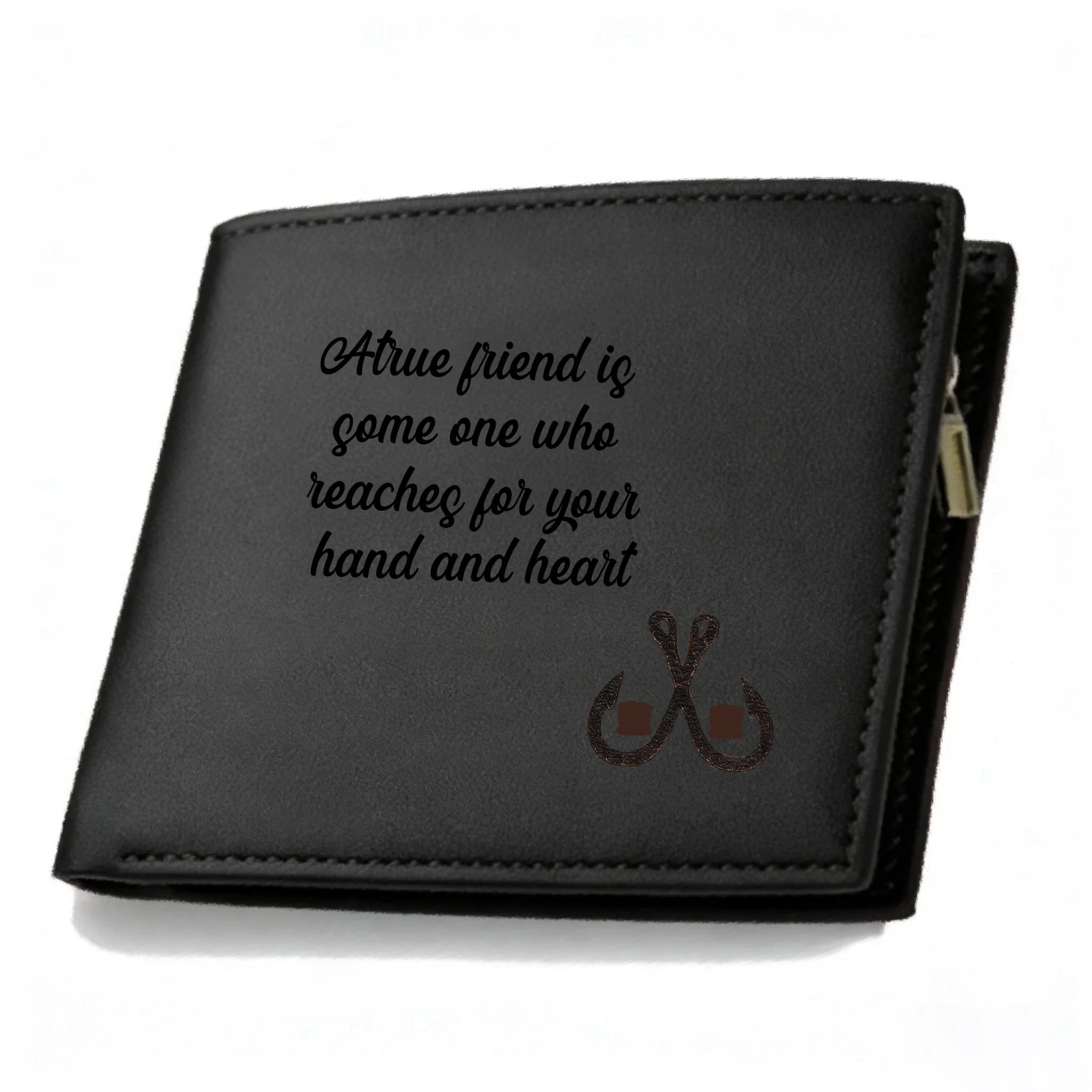 Personalized Fish Hook Men’s Leather Wallet with Initials & Custom Text – Fishing Gifts for Dad, Husband, Grandpa | Father’s Day, Birthday, Christmas Gift 1081565 - DiyGiftly