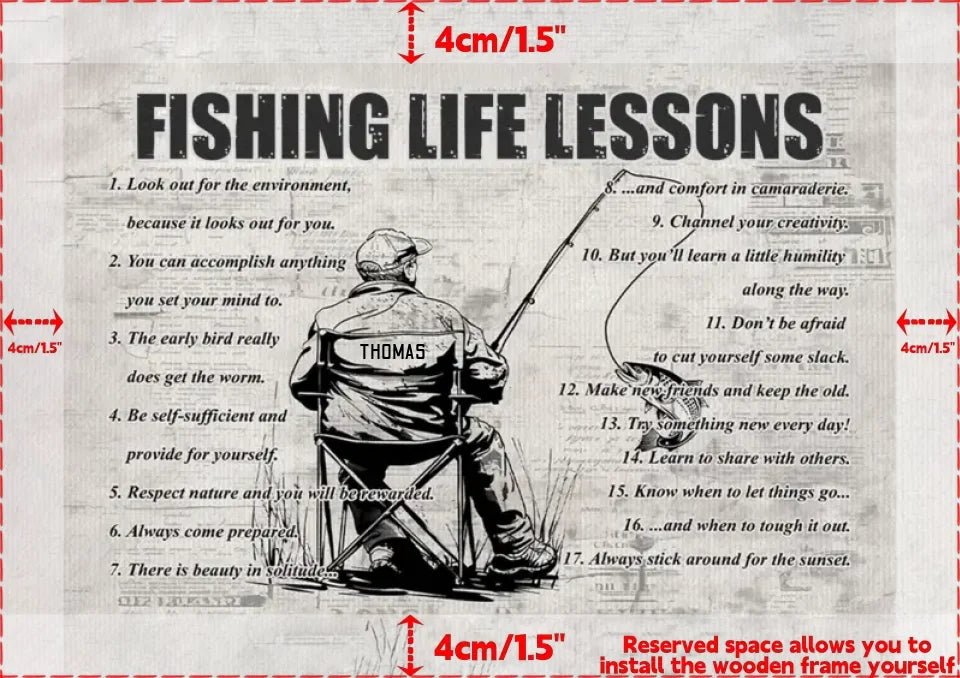 Personalized Fishing Life Lessons Poster - Gift For Fishing Lovers 746184 - 746198 - DiyGiftly