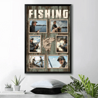 Personalized Fishing Photo Collage Poster, Gift For Fishing Lovers 745656 - DiyGiftly