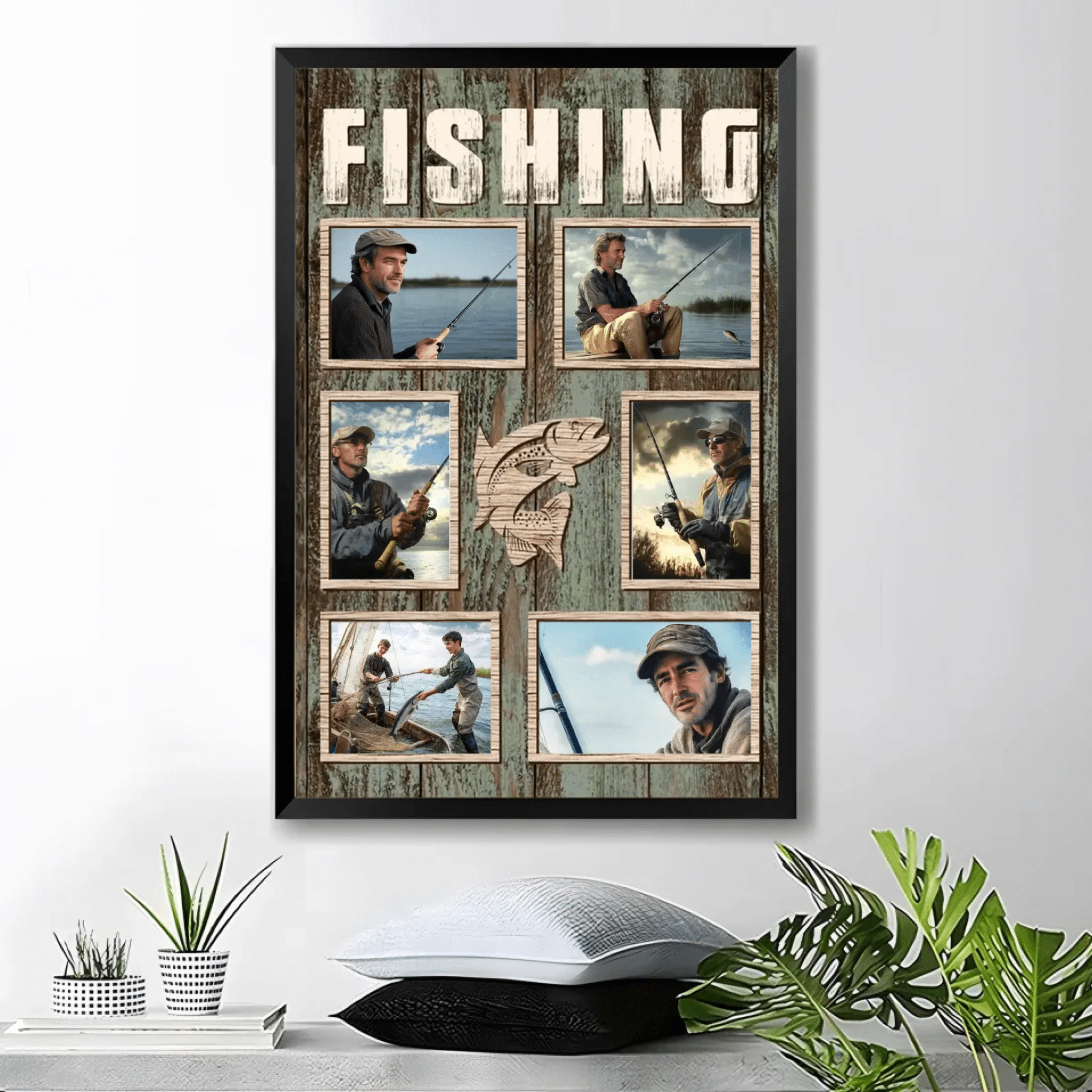Personalized Fishing Photo Collage Poster, Gift For Fishing Lovers 745656 - DiyGiftly