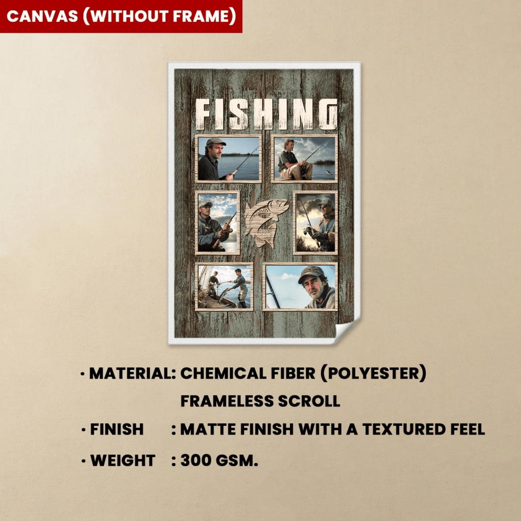 Personalized Fishing Photo Collage Poster, Gift For Fishing Lovers 745656 - DiyGiftly