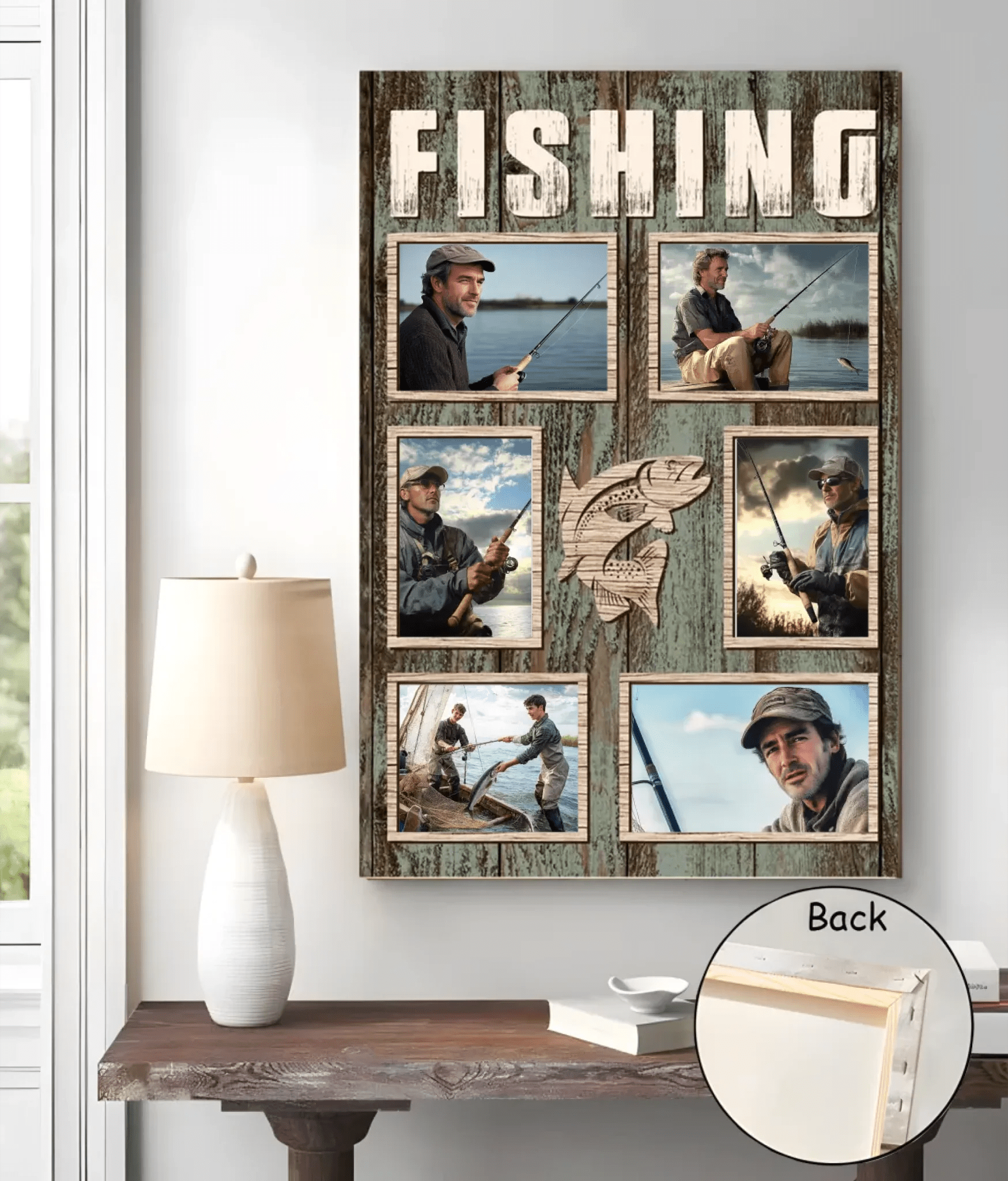 Personalized Fishing Photo Collage Poster, Gift For Fishing Lovers 745656 - DiyGiftly