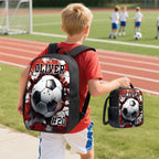 Personalized Football Baseball Ball Sports Backpack Lunch Bag Pencil Case Set with Name Travel Daliy Use Back to School Gift for Boys Girls 40177664 - DiyGiftly