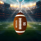 Personalized Football Flat 2D Keychain, Custom Photo Football Keychain, Sport Home Decor, Xmas Gift for Son, Team 740740 - 740741 - DiyGiftly