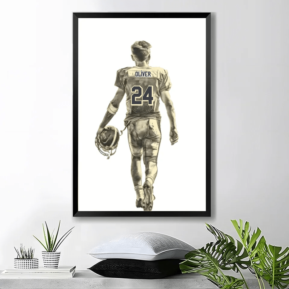 Personalized Football Gift for Boys Custom Pencil Sketch Art Footbal Boys Room Decor Senior Night Gift ldea Gift for Him Boyfriend Wall Art. 739392 - 739403 - DiyGiftly