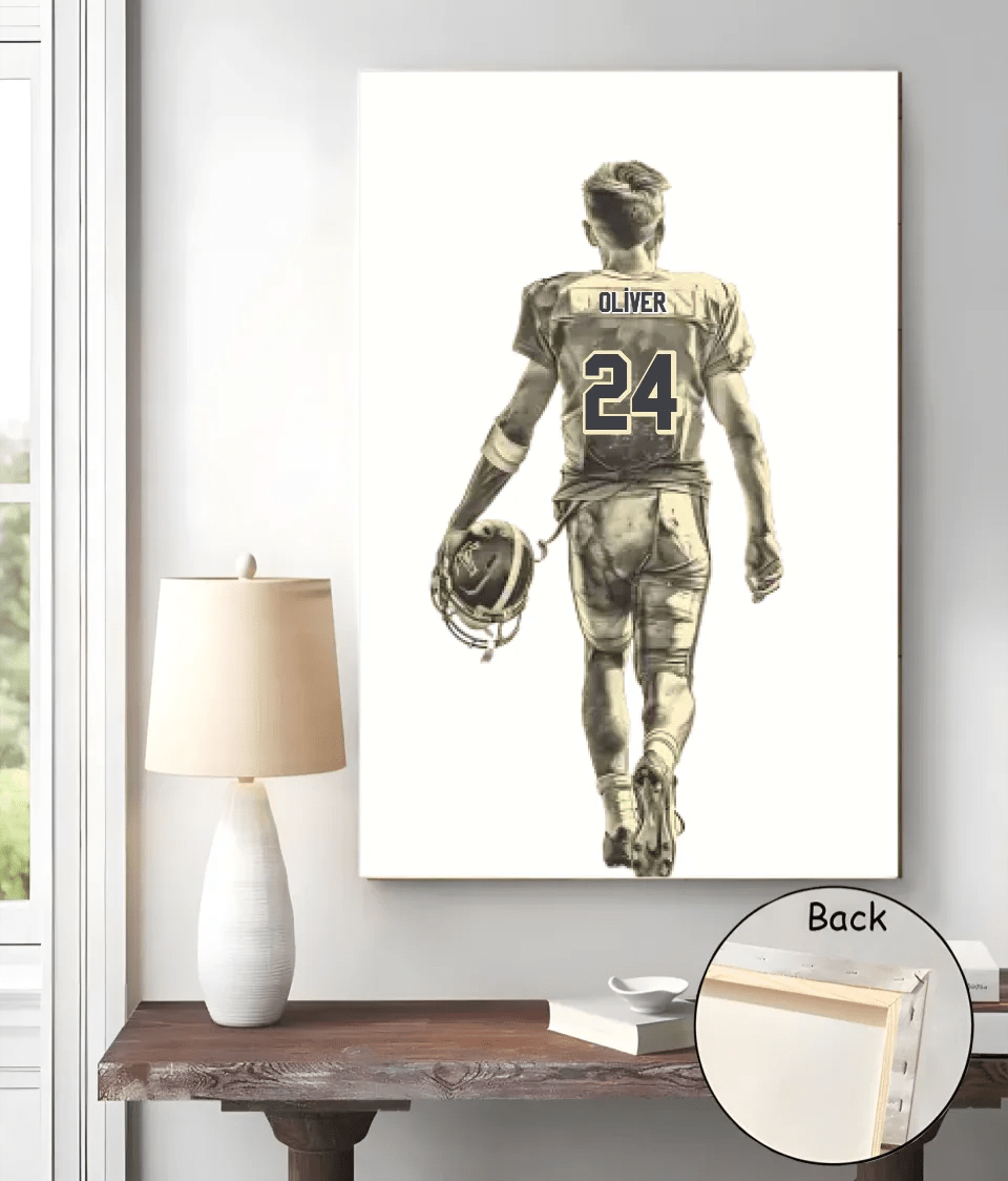 Personalized Football Gift for Boys Custom Pencil Sketch Art Footbal Boys Room Decor Senior Night Gift ldea Gift for Him Boyfriend Wall Art. 739392 - 739403 - DiyGiftly