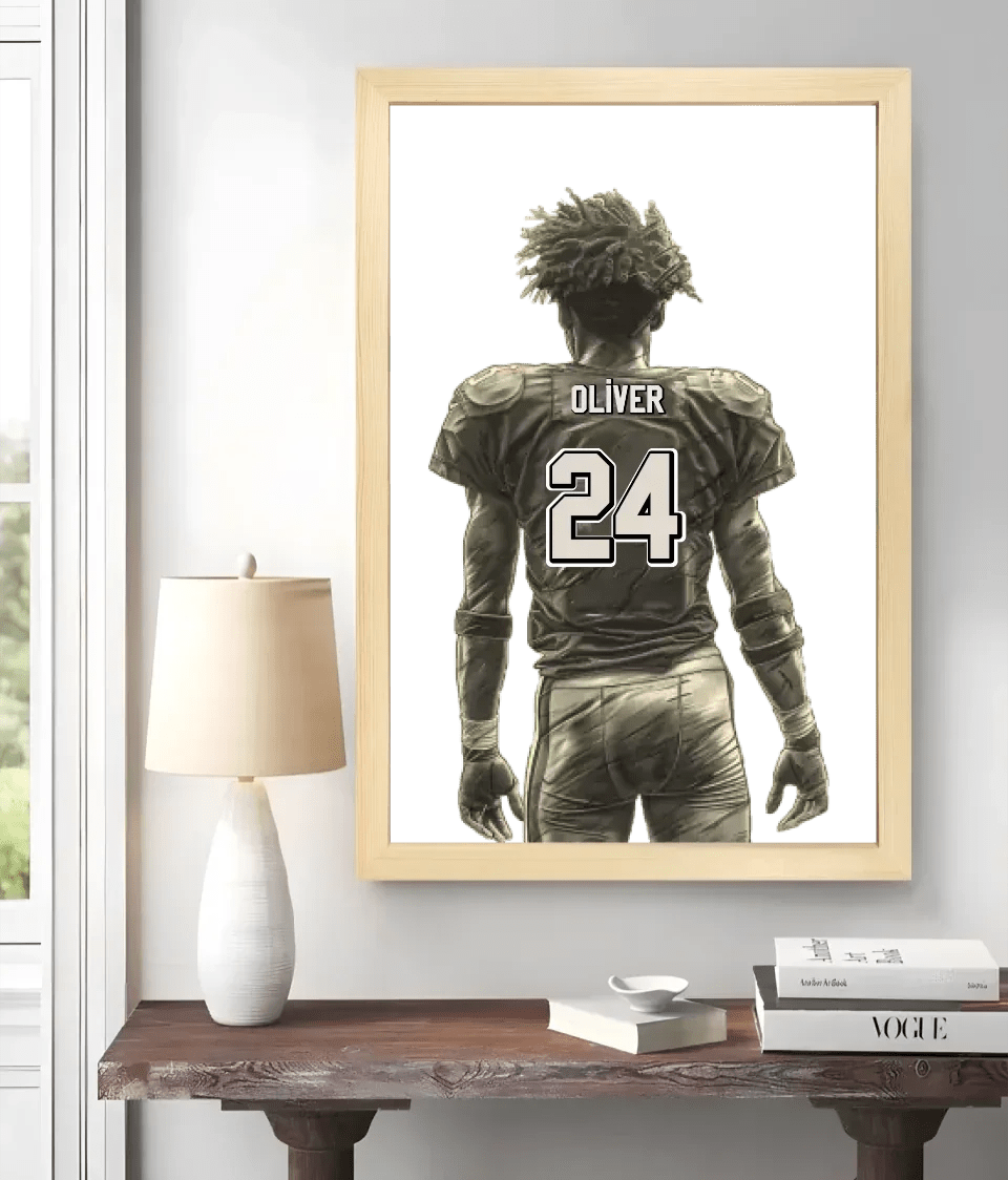 Personalized Football Gift for Boys Custom Pencil Sketch Art Footbal Boys Room Decor Senior Night Gift ldea Gift for Him Boyfriend Wall Art. 739392 - 739403 - DiyGiftly
