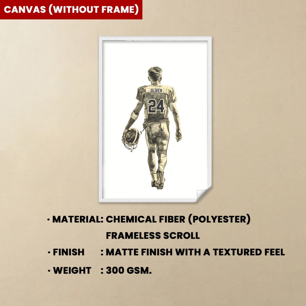 Personalized Football Gift for Boys Custom Pencil Sketch Art Footbal Boys Room Decor Senior Night Gift ldea Gift for Him Boyfriend Wall Art. 739392 - 739403 - DiyGiftly