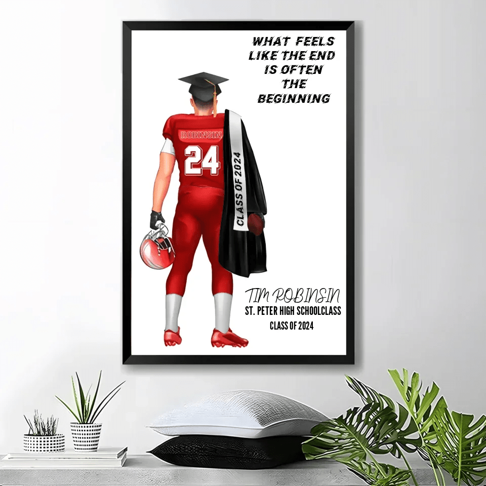 Personalized football graduation gift football team gifts teammate gift football player print Senior Football Gift Senior Night 737910 - 738632 - DiyGiftly