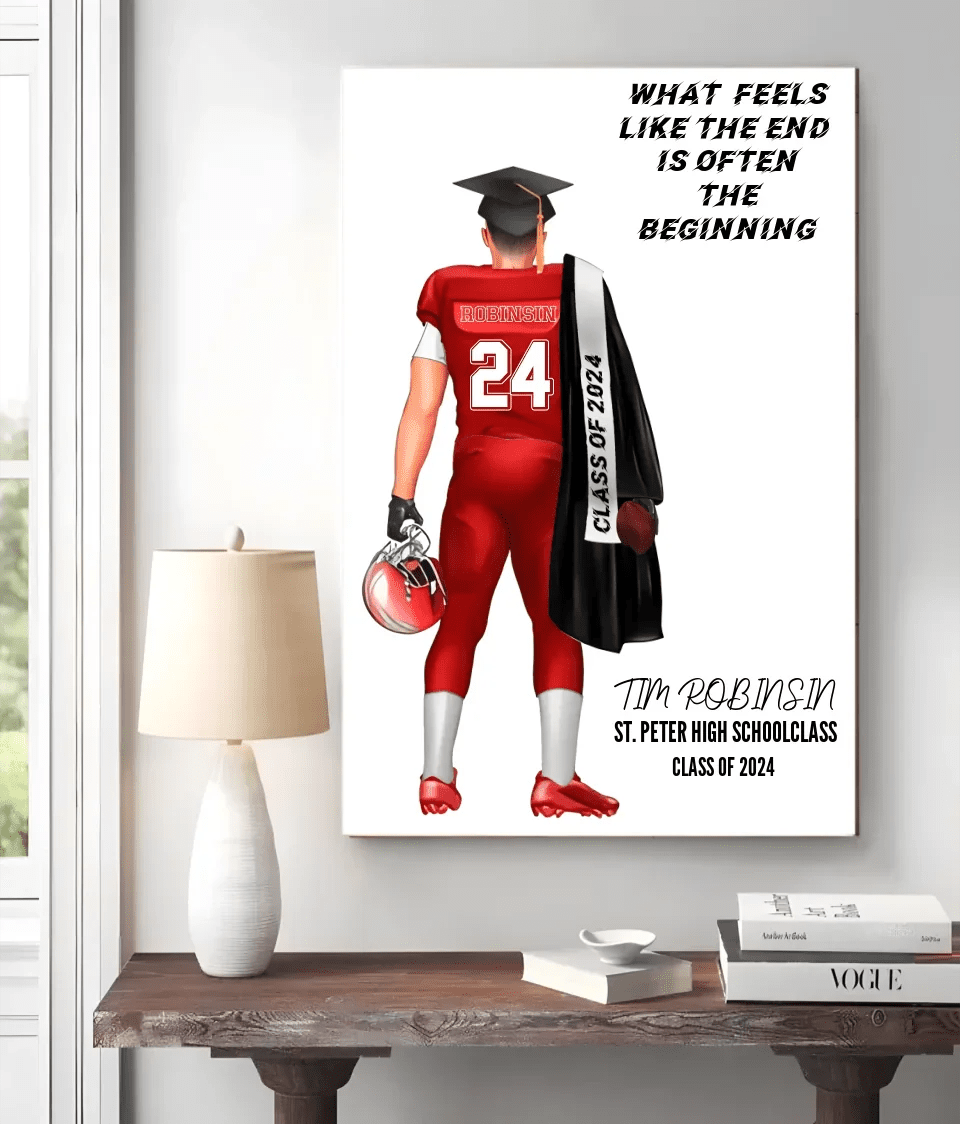 Personalized football graduation gift football team gifts teammate gift football player print Senior Football Gift Senior Night 737910 - 738632 - DiyGiftly