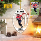 Personalized Football Keychain, Custom Photo Football Keychain 739345 - DiyGiftly