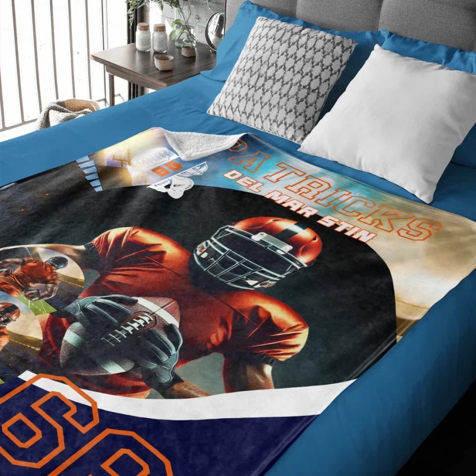 Personalized Football Senior Posters , High School Senior Blanket 750063 - DiyGiftly