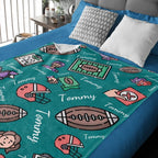Personalized Football - Themed Blanket，Forever Fighting on the Field with the Winning Team 742031 - DiyGiftly