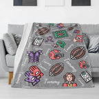 Personalized Football - Themed Blanket，Forever Fighting on the Field with the Winning Team 742031 - DiyGiftly