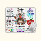 Personalized Fun Cartoon Pencil Apple Teach Love Inspire Non - slip Mouse Pad with Name Appreciation Back to School Gift for Teacher 11790848 - DiyGiftly