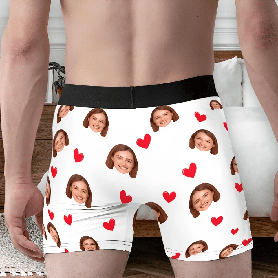 mens underwear personalized face photo funny romantic gift for boyfriend