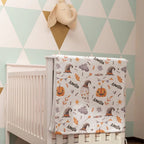 Personalized Ghost Bat Pumpkin Design Soft Throw Blanket with Name Halloween Home Decor Gift for Kids 27752448 - DiyGiftly