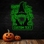 Personalized Ghost Dwarf Pumpkin Halloween Metal Lights – Custom Spooky LED Wall Decor for Yard, Porch, Haunted House, or Holiday Party 1285120 - DiyGiftly