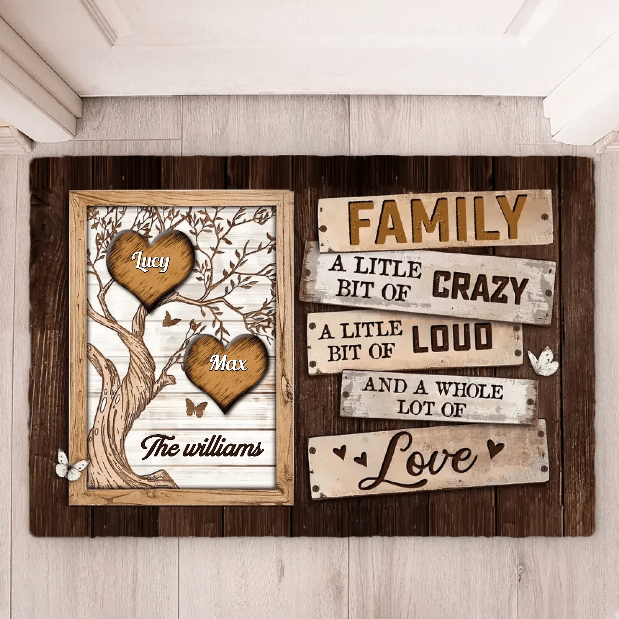Personalized Gift Family Tree Poste Doormat 716307 - D - DiyGiftly