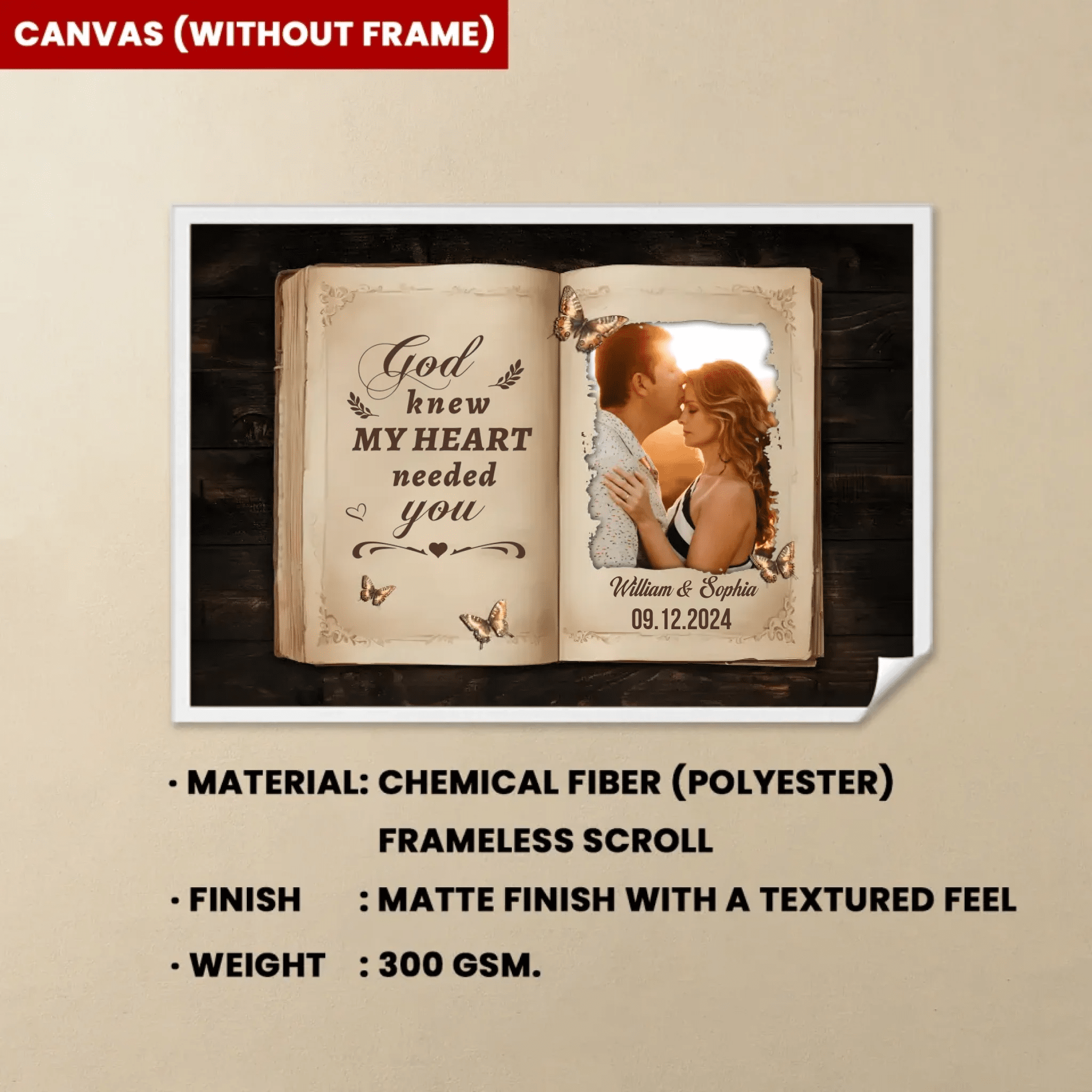 Personalized Gift For Couples Lovebook Canvas Wall Art 760068 - DiyGiftly