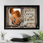 Personalized Gift For Couples Rustic Window Frame All Of Me Loves All Of You Canvas Prints 760162 - DiyGiftly
