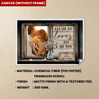 Personalized Gift For Couples Rustic Window Frame All Of Me Loves All Of You Canvas Prints 760162 - DiyGiftly