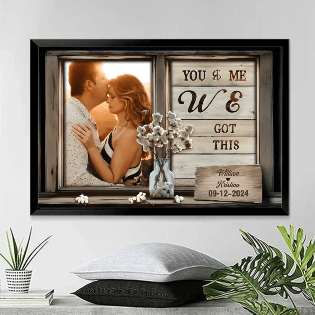 Personalized Gift For Couples Rustic Window Frame All Of Me Loves All Of You Canvas Prints 760162 - DiyGiftly