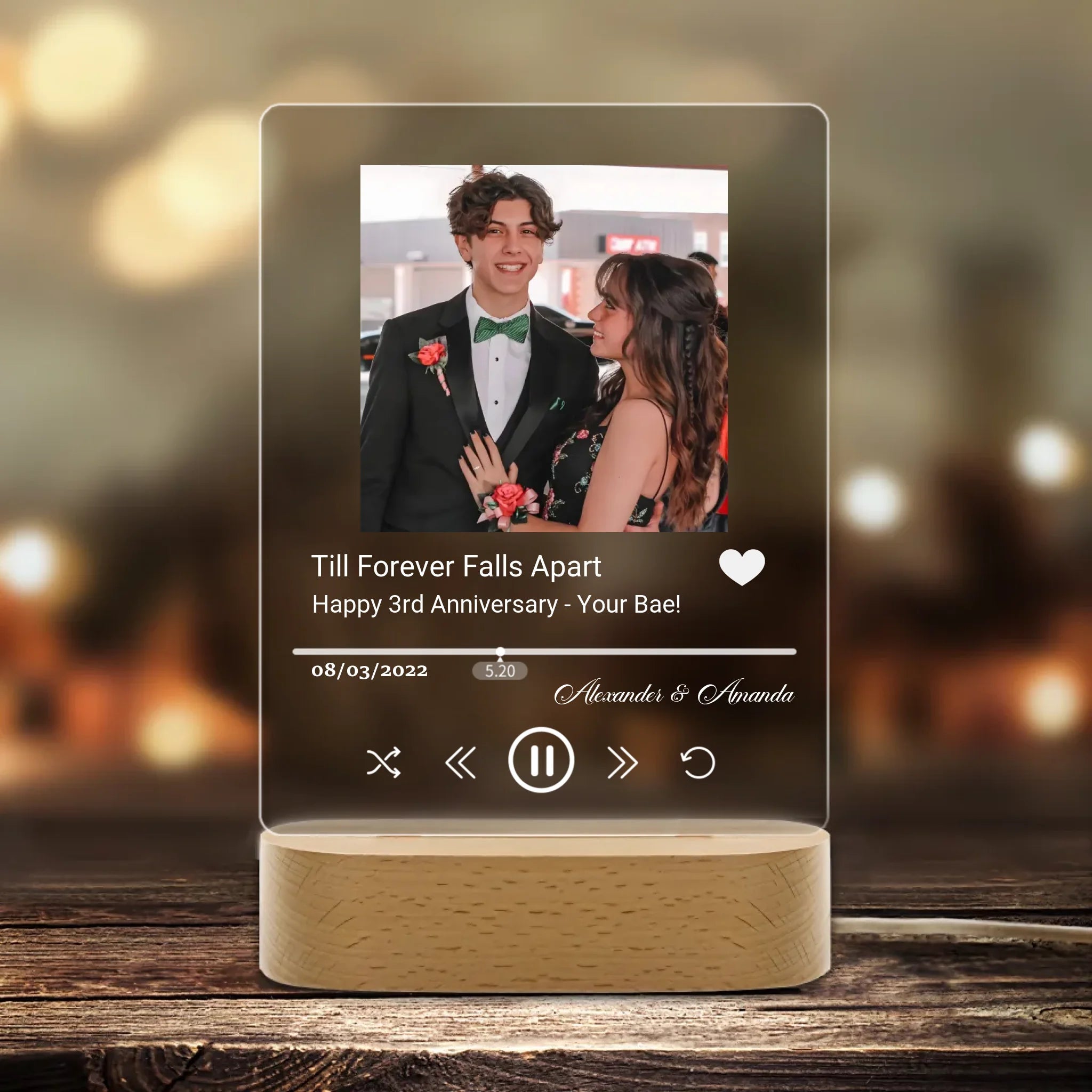 Personalized Gift, Song Plaque Anniversary Gift For Him, Anniversary Gift For Boyfriend, Acrylic Music Plaque, Gift for Her, Christmas Gifts 761261 - DiyGiftly