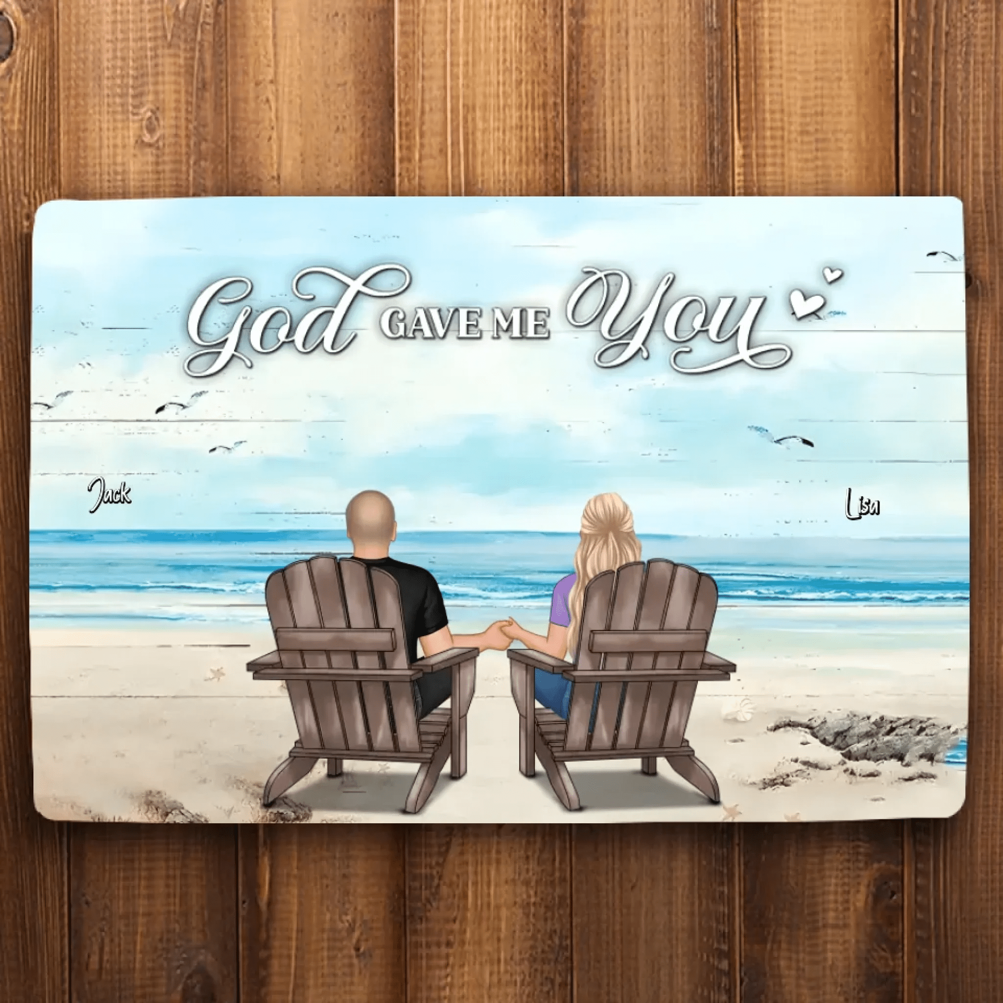 Personalized "God Gave Me You" Mat– A Unique Gift for Couples, Faith & Love Expression 701108 - D - DiyGiftly