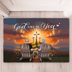 Personalized "God Gave Me You" Mat– A Unique Gift for Couples, Faith & Love Expression 701108 - D - DiyGiftly