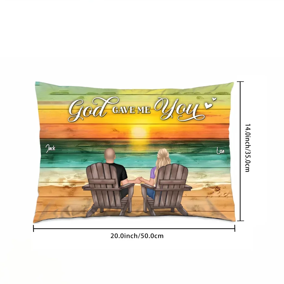 Personalized "God Gave Me You" Pillow– A Unique Gift for Couples, Faith & Love Expression 715571 - B - DiyGiftly