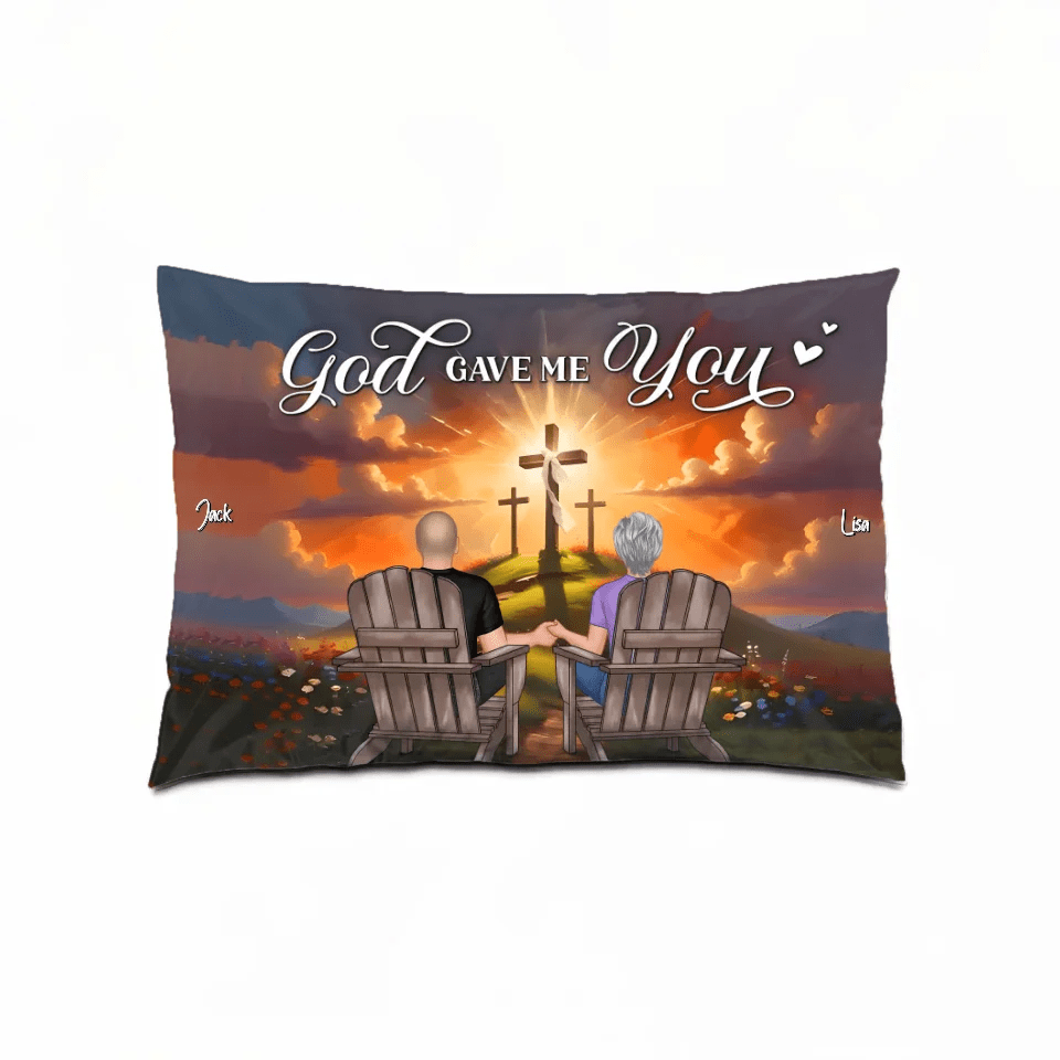 Personalized "God Gave Me You" Pillow– A Unique Gift for Couples, Faith & Love Expression 715571 - B - DiyGiftly