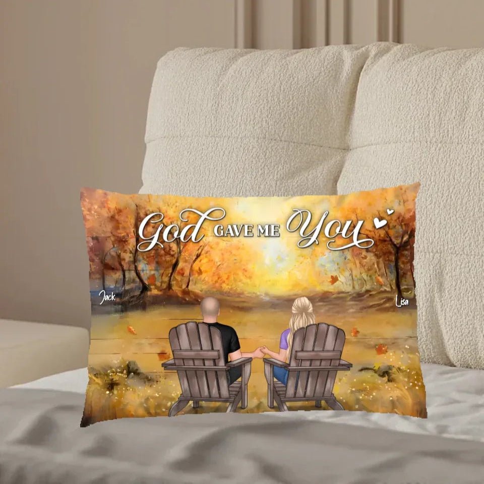 Personalized "God Gave Me You" Pillow– A Unique Gift for Couples, Faith & Love Expression 715571 - B - DiyGiftly