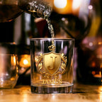 Personalized Golden 3D Badge Whiskey Glass – Custom Initial & Name Engraved 11 oz Rocks Glass for Men – Old Fashioned Bourbon Glass Birthday Gift for Him, Bartender, Whiskey Lovers & Enthusiasts – Luxury Personalized Barware 1065473 - DiyGiftly