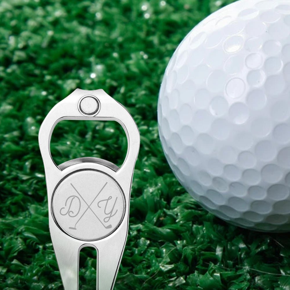 Personalized Golf Fork Ball Marker Bottle Opener Multipurpose Gifts for Golf Lover - DiyGiftly