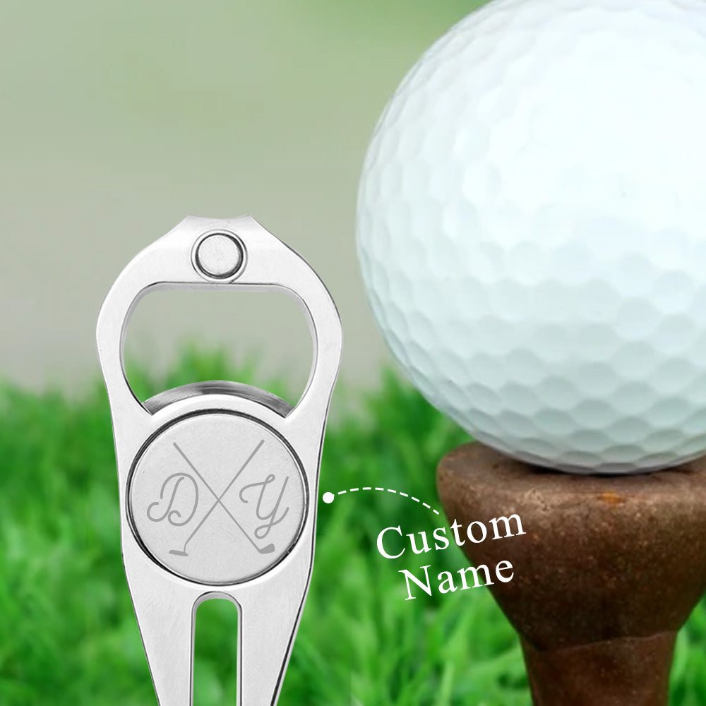 Personalized Golf Fork Ball Marker Bottle Opener Multipurpose Gifts for Golf Lover - DiyGiftly