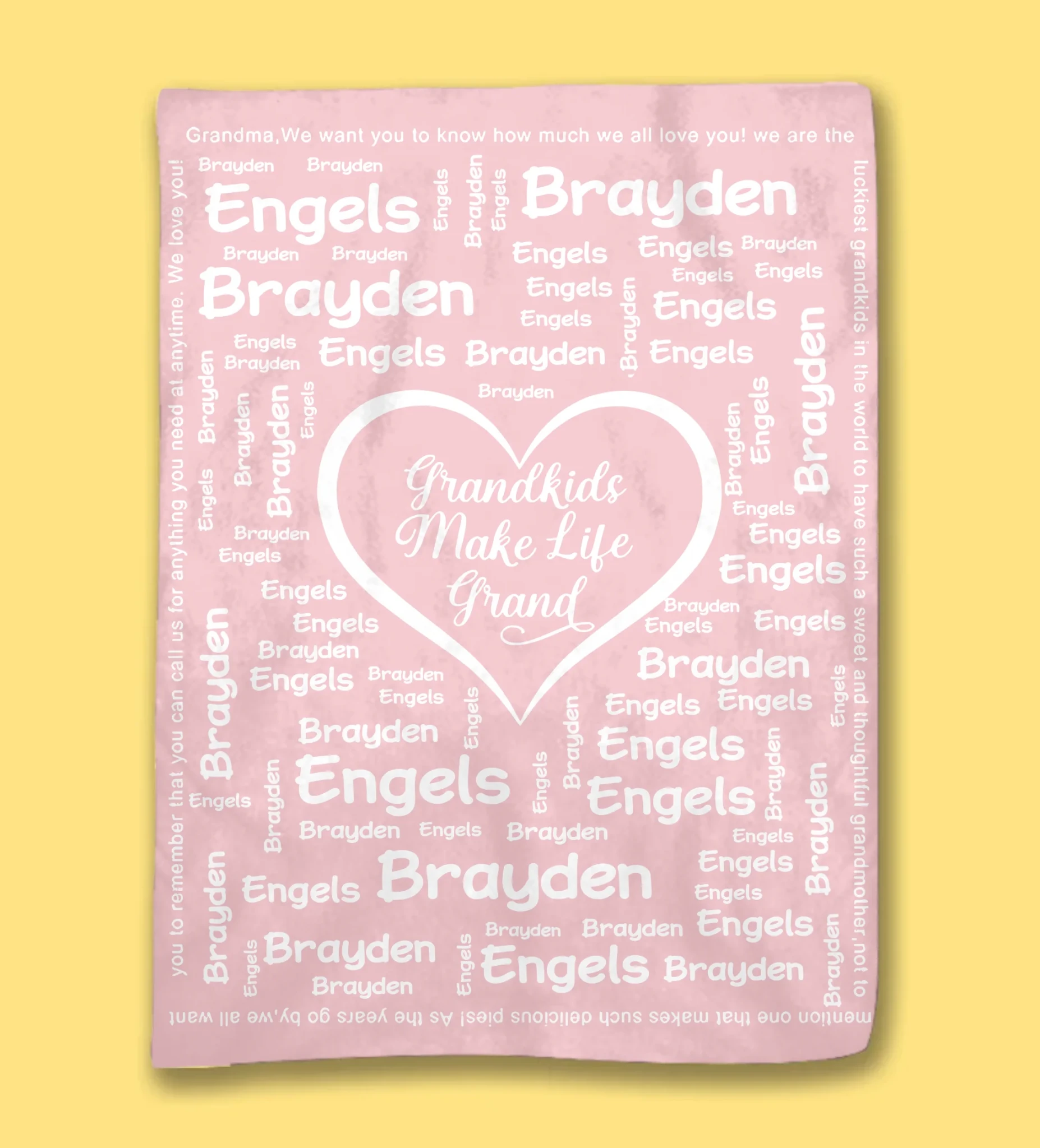 Personalized Grandkids Name Blanket Gifts for Grandparent 732608 - DiyGiftly