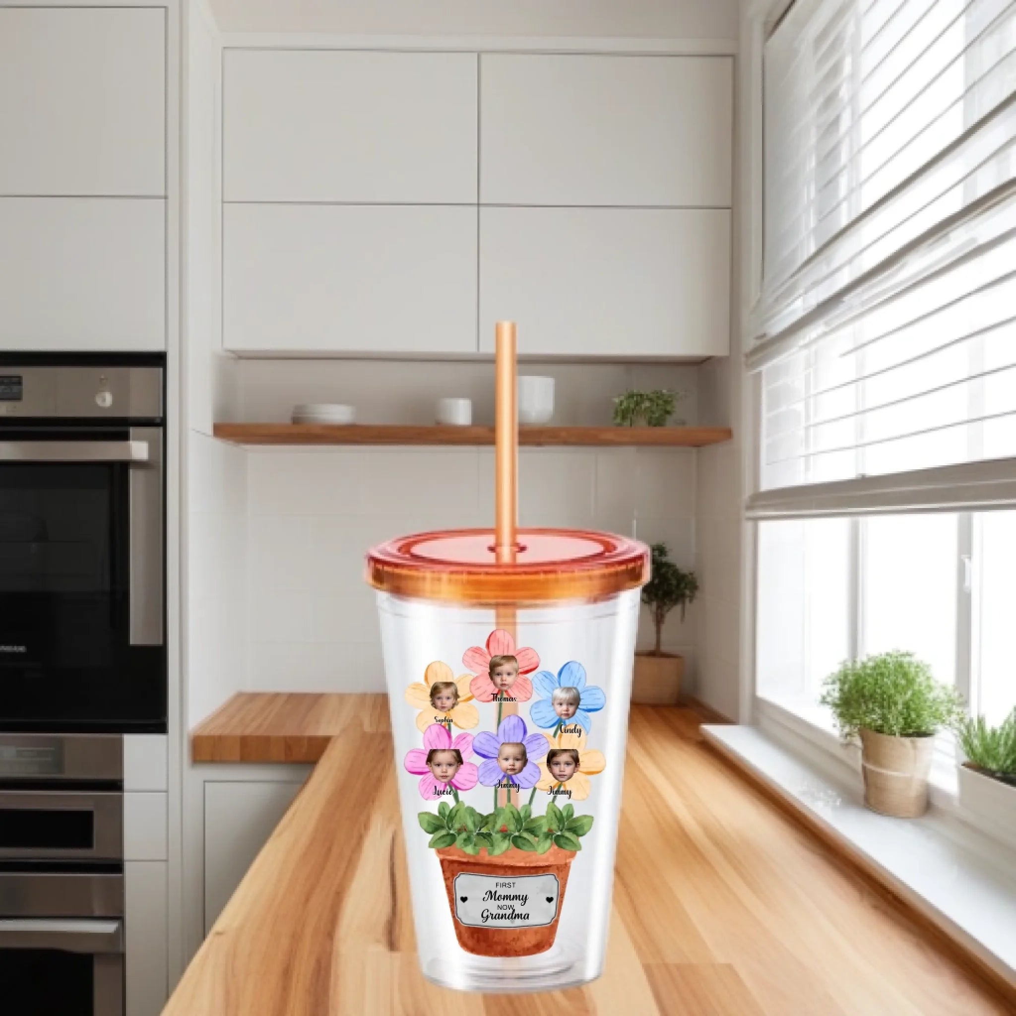 Personalized Grandma Garden Acrylic Insulated Tumbler – Custom Name Flower Cup with Grandkids Names – Gift for Grandma, Nana, Mimi – Mother's Day, Birthday, Family Gift Idea 1032741 - DiyGiftly