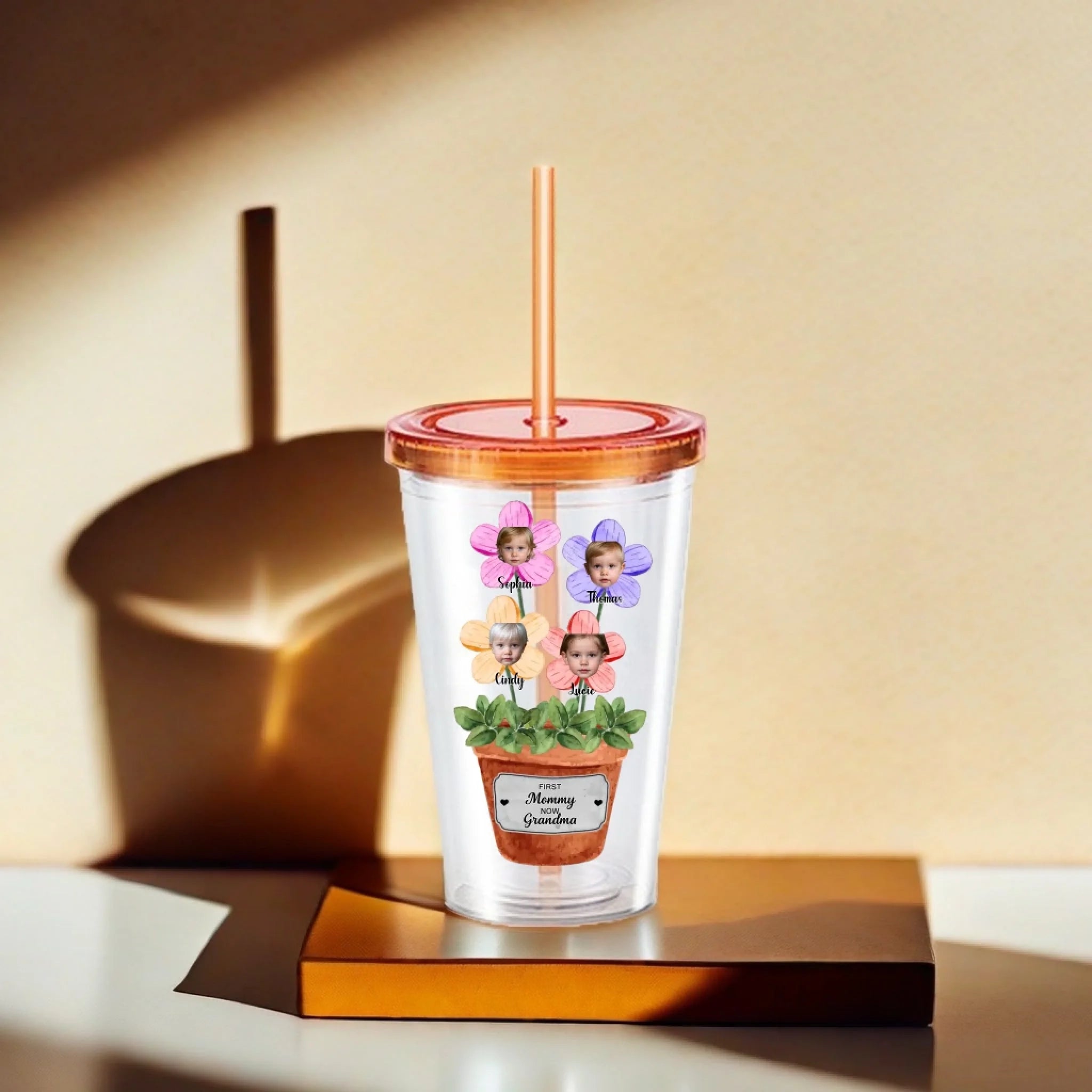 Personalized Grandma Garden Acrylic Insulated Tumbler – Custom Name Flower Cup with Grandkids Names – Gift for Grandma, Nana, Mimi – Mother's Day, Birthday, Family Gift Idea 1032741 - DiyGiftly