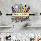 Personalized Grandma's Kitchen Metal Sign – Custom Wall Decor for Kitchen, Dining Room, or Home, Unique Gift 300032 - DiyGiftly