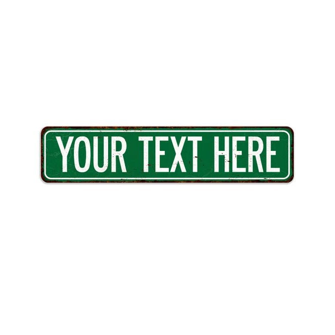 Personalized Green Street Sign, Custom Your Name Road Street Way Lane Decor 51853824 - DiyGiftly