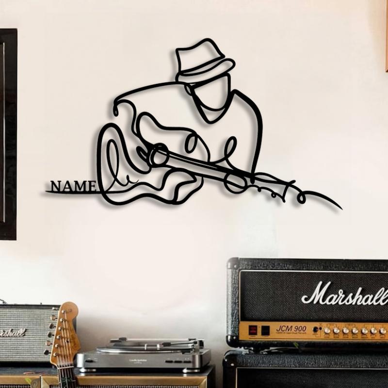 Personalized Guitar Metal Sign – Custom Music Wall Art, Electric Guitar Signs, Rock Band Decor, Man Cave & Studio Wall Decoration, Unique Gifts for Musicians 57620736 - DiyGiftly