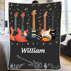 Personalized guitar name blanket 756970 - DiyGiftly